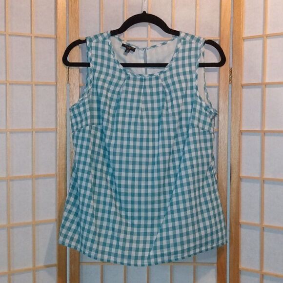 Talbots SmPet Sleeveless Gingham Top - Picture 2 of 12
